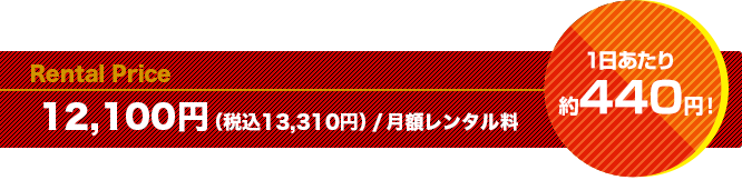 月額レンタル料11,800円